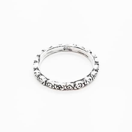 Sterling Silver Rose Stackable Ring