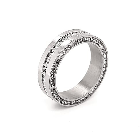 Stainless Steel Swarovski Crystal Band