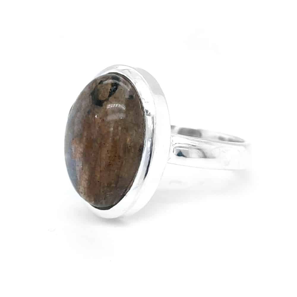 Labradorite Oval Shape Sterling Silver Ring