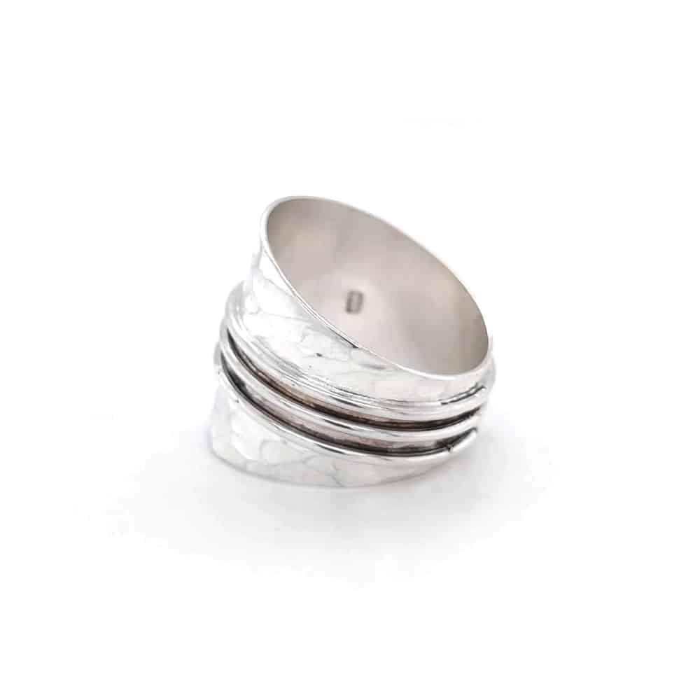 Sterling Silver Hammered Texture Ring