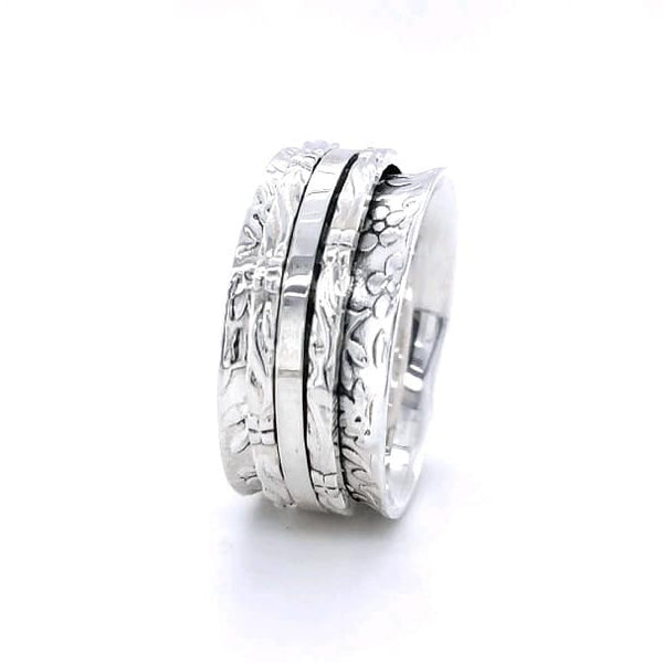 Liquid Metal Meditation Spinning Ring