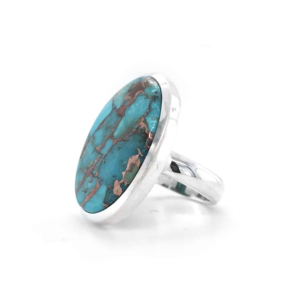 Copper Turquoise Sterling Silver Ring
