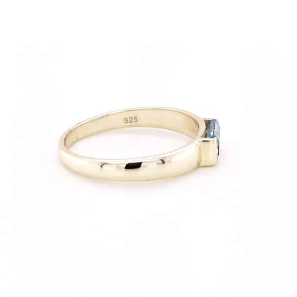 Blue Topaz Sterling Silver Ring