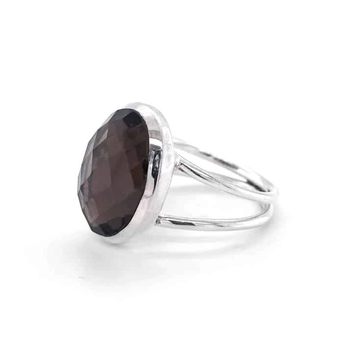 Smoky Quartz Sterling Silver Ring