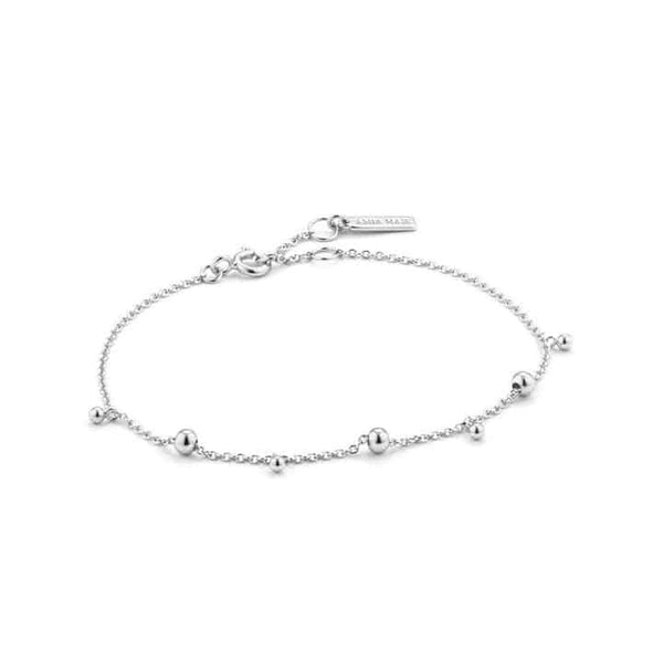 Silver Modern Drop Balls Bracelet