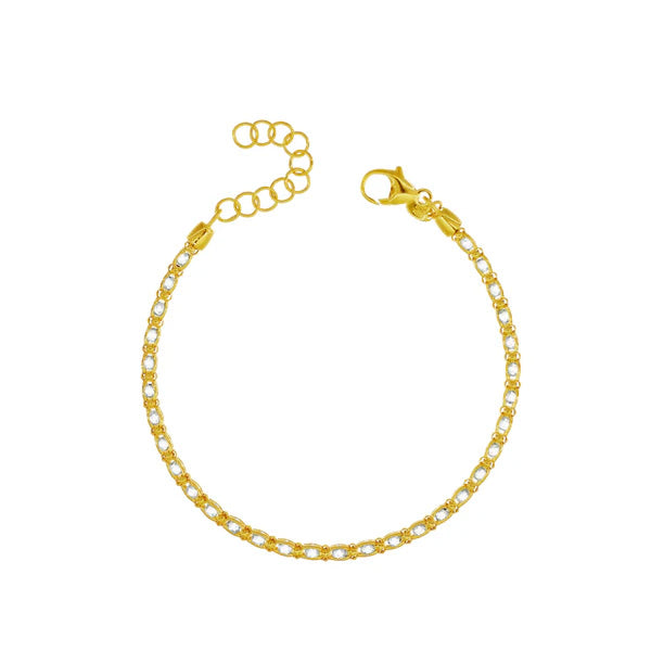 925 Italian Silver Monalisa Bracelet Gold