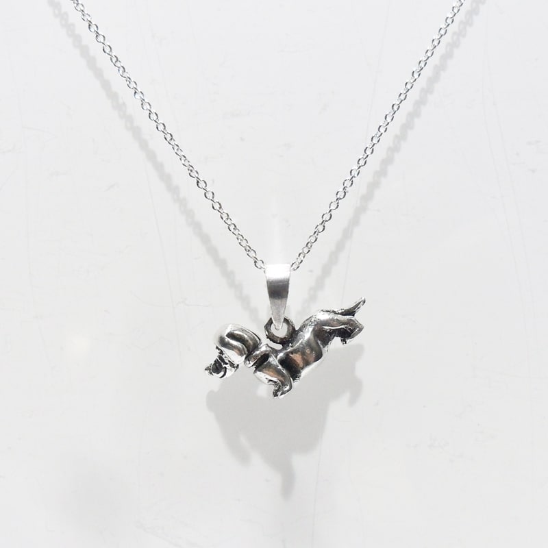 Dachshund Puppy Silver Necklace