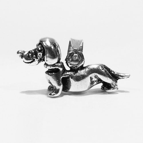 Dachshund Puppy Silver Necklace