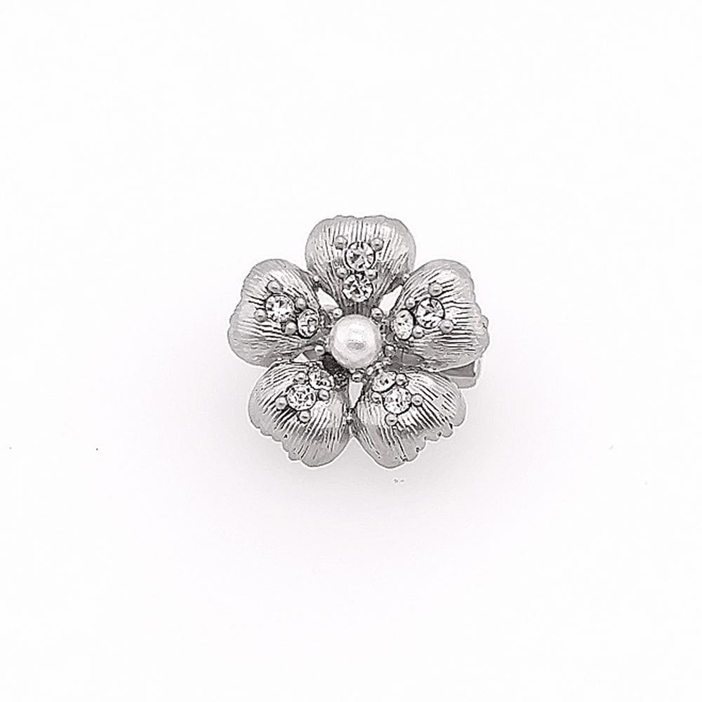 Faux Pearl Flower Small Support Brooch