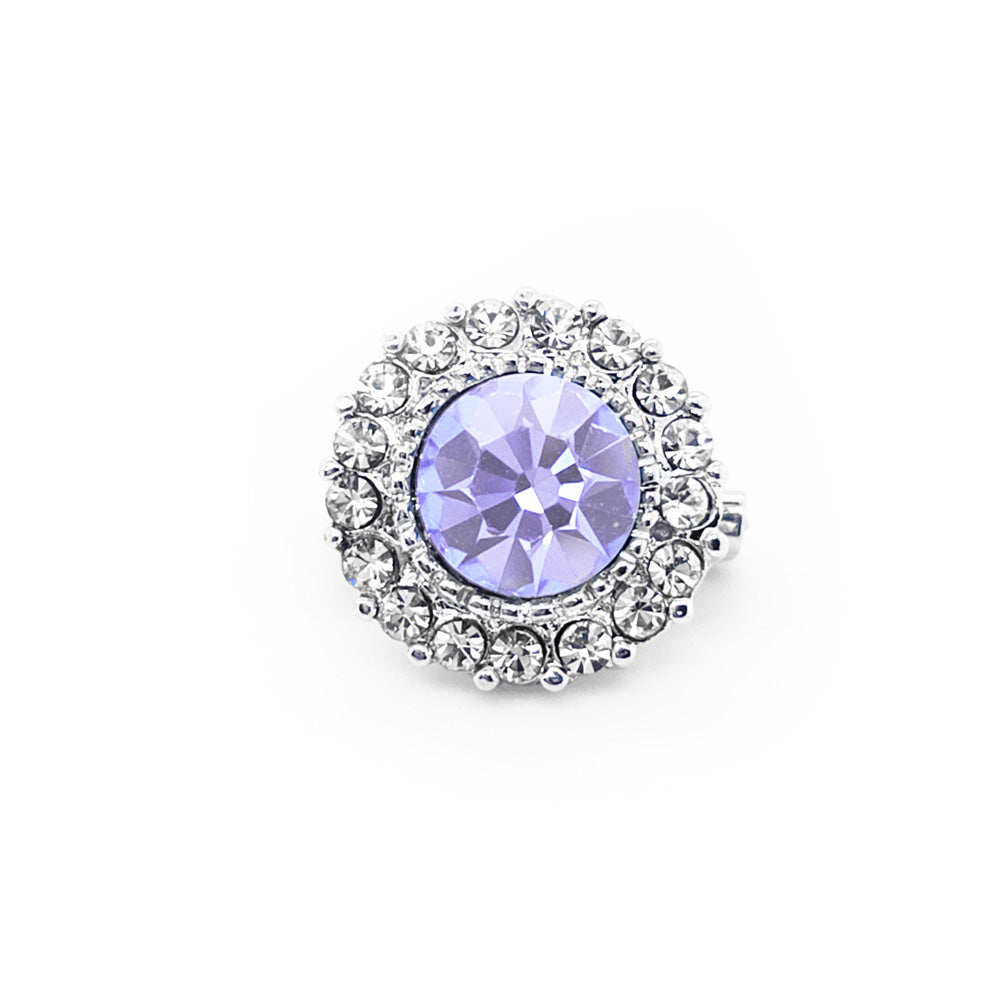 Crystal Small Support Brooch Lilac