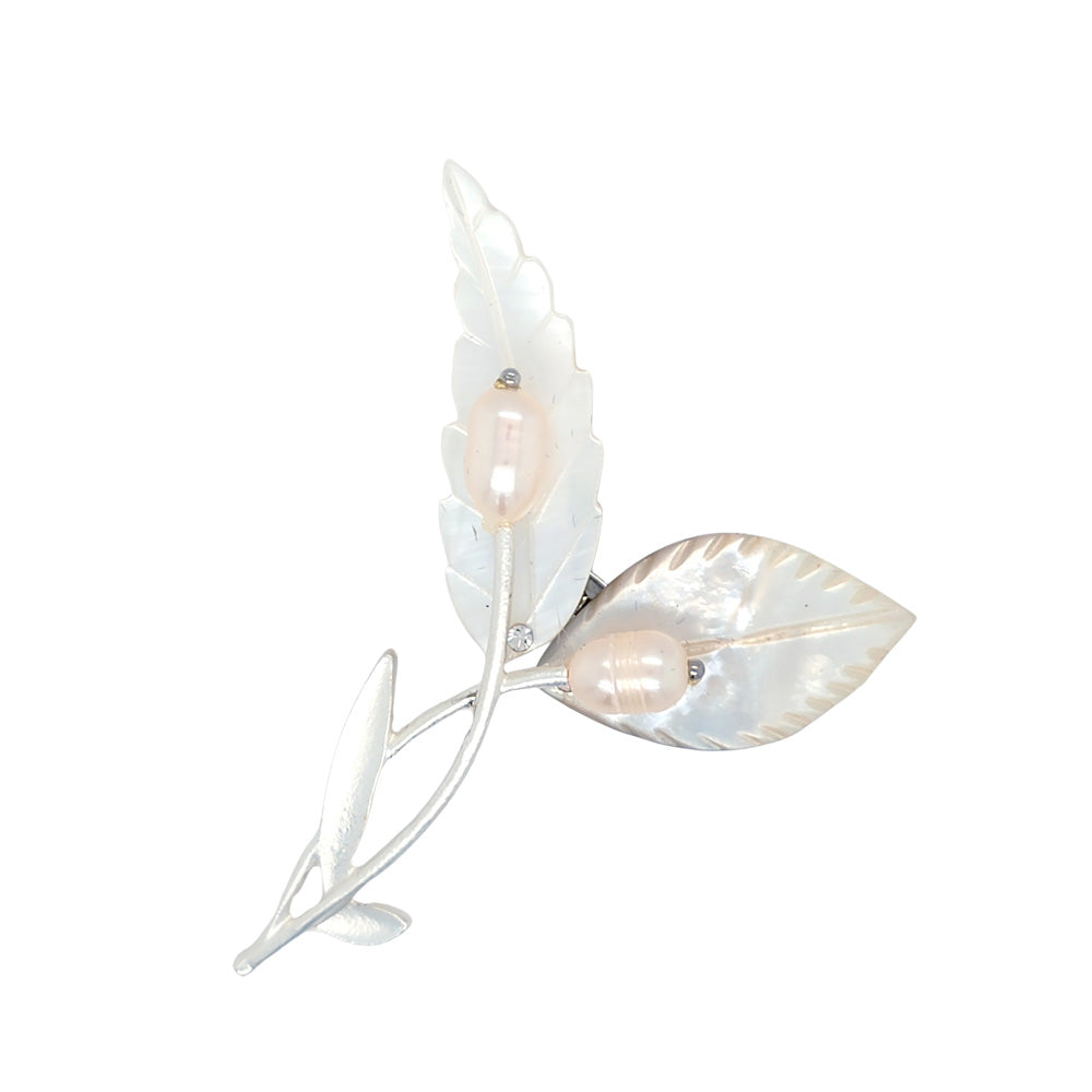 White Mother of Pearl Brooch