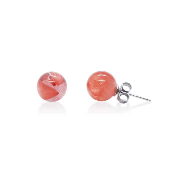 Banksia Rose Ball Stud Earrings
