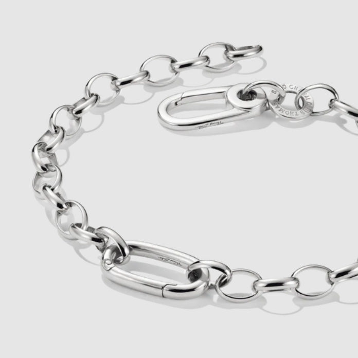 Charm Bracelet with Connect Link Silver