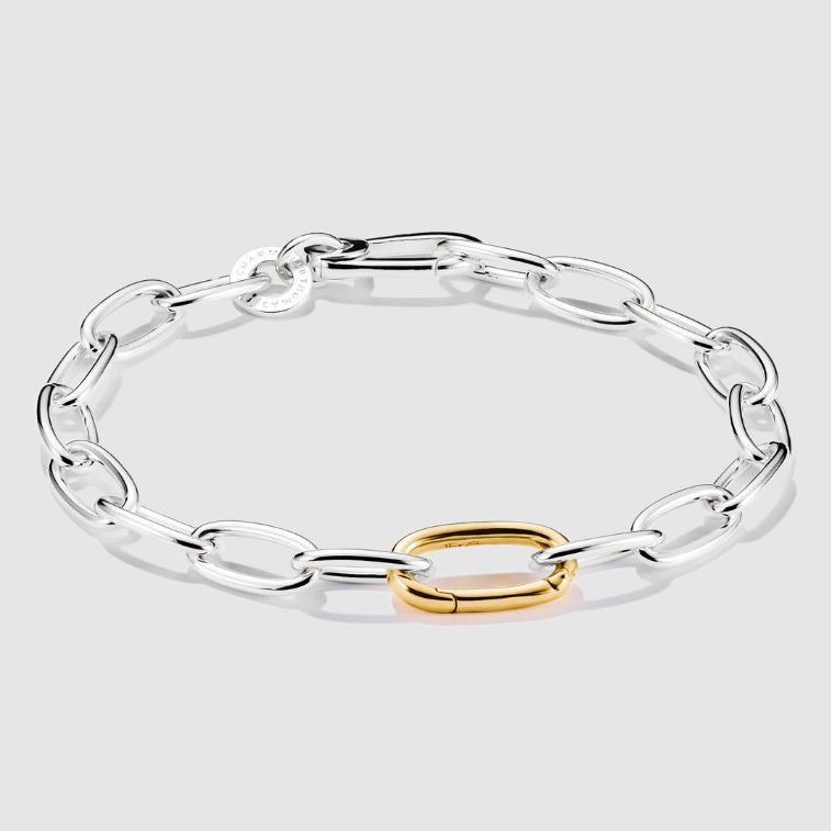Charm Bracelet Bicolour with Connect Link