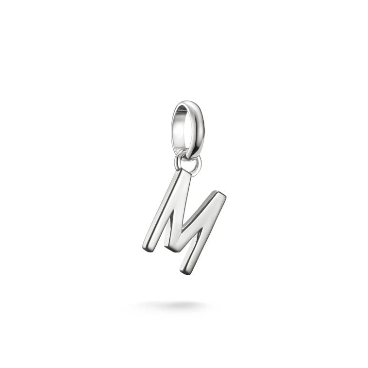 Connect Charm Letter M Silver