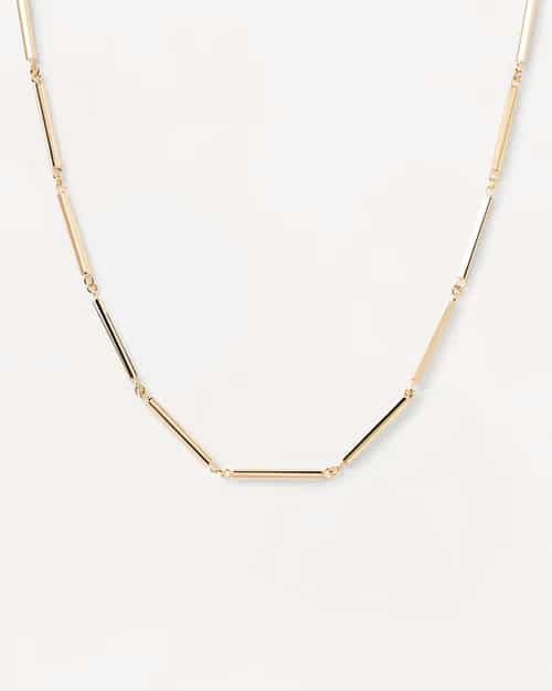Bar Chain Necklace Yellow Gold
