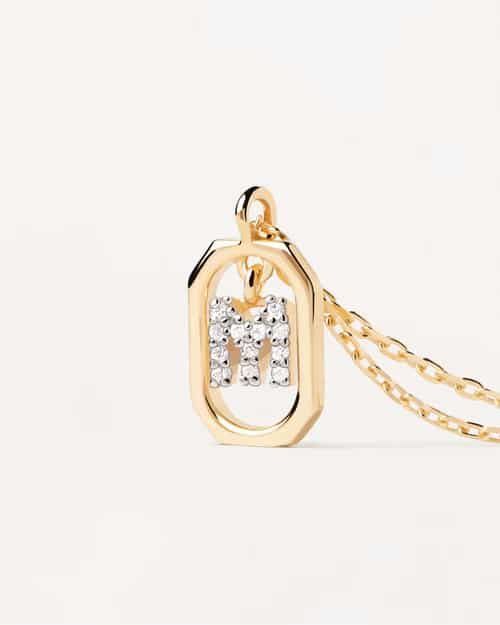 MINI LETTER M NECKLACE