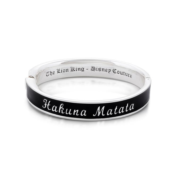 The Lion King Hakuna Matata Bangle White Gold