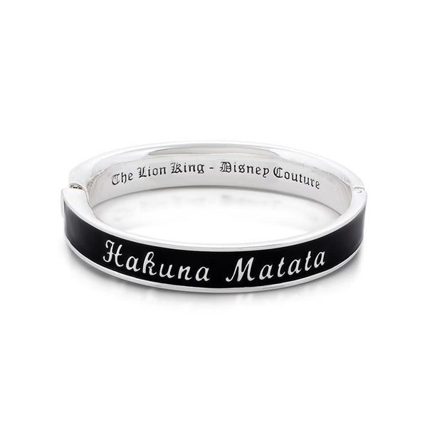 The Lion King Hakuna Matata Bangle White Gold