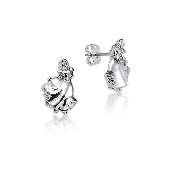 Princess Snow White Stud Earrings White Gold