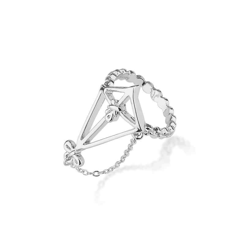 Mary Poppins Kite Ring White Gold
