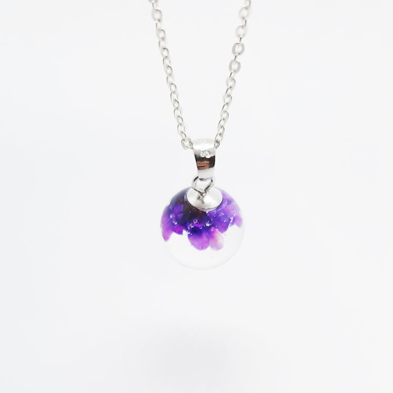 BOTANIGEM Dew Drops Necklace Purple