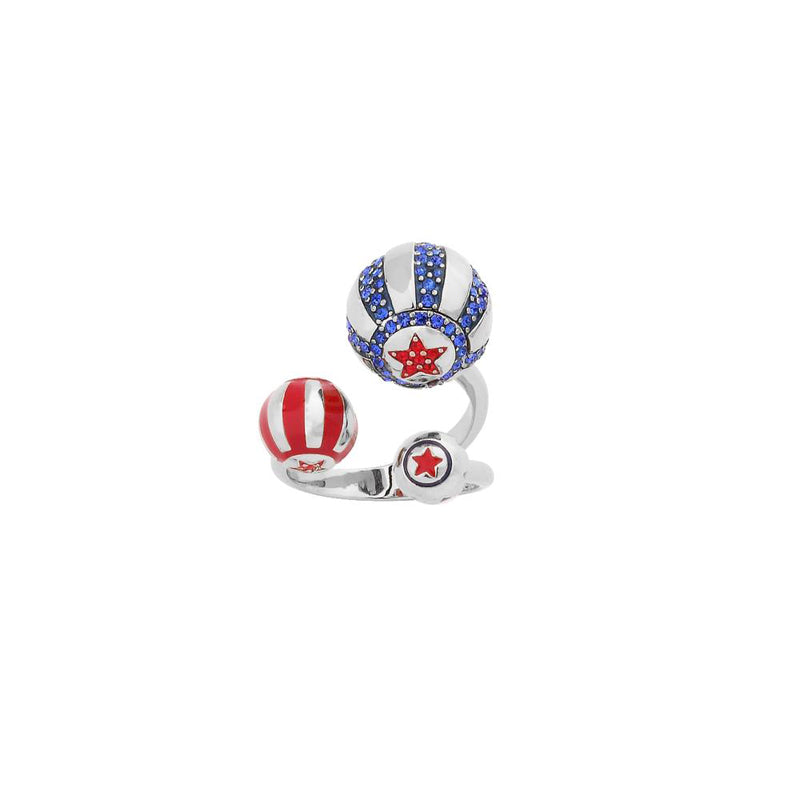 Dumbo Circus Ball Ring White Gold