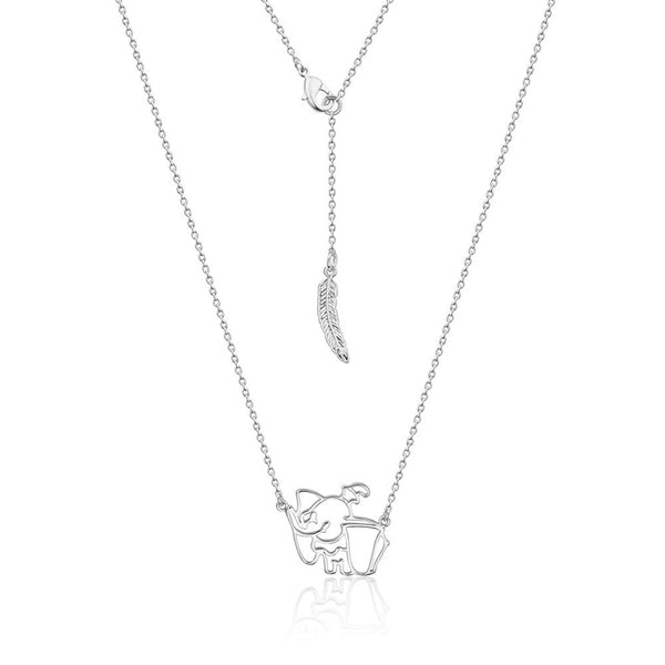 Dumbo Out Line Necklace White Gold