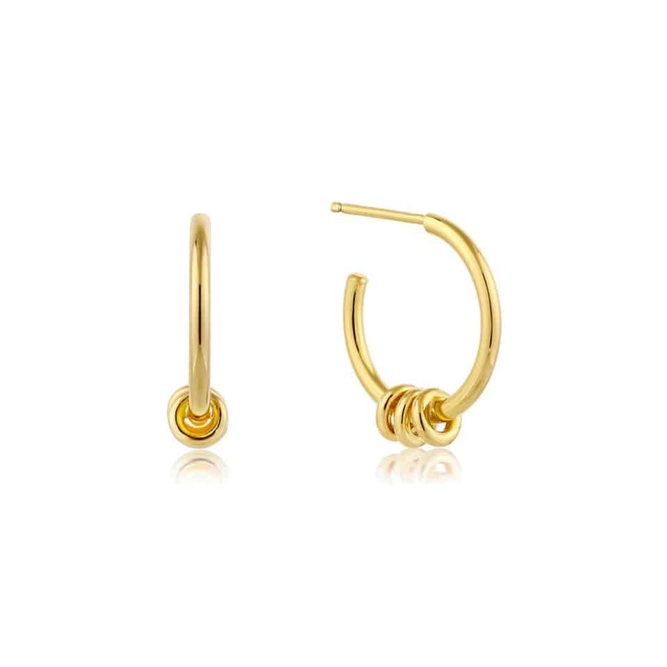 Gold Modern Hoop Earrings