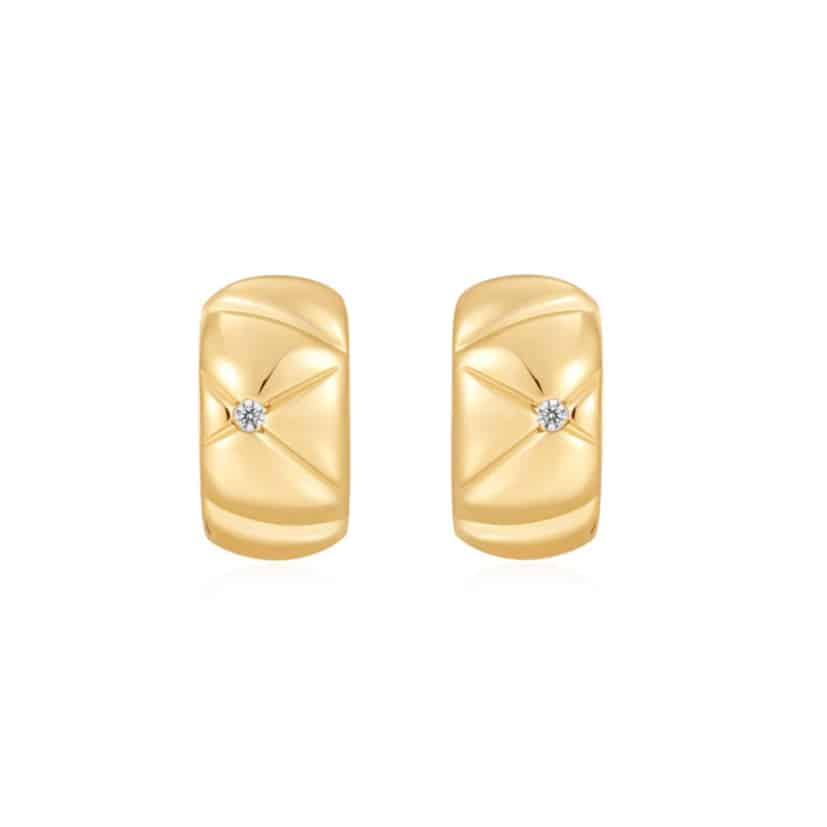 Gold Kiss Hoops