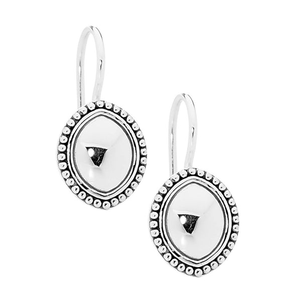 Little Fixed Hook Earrings in Oxidized Silver