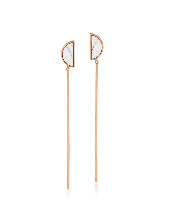 Lighthouse Rose Gold Plated Stainless Steel Earrings