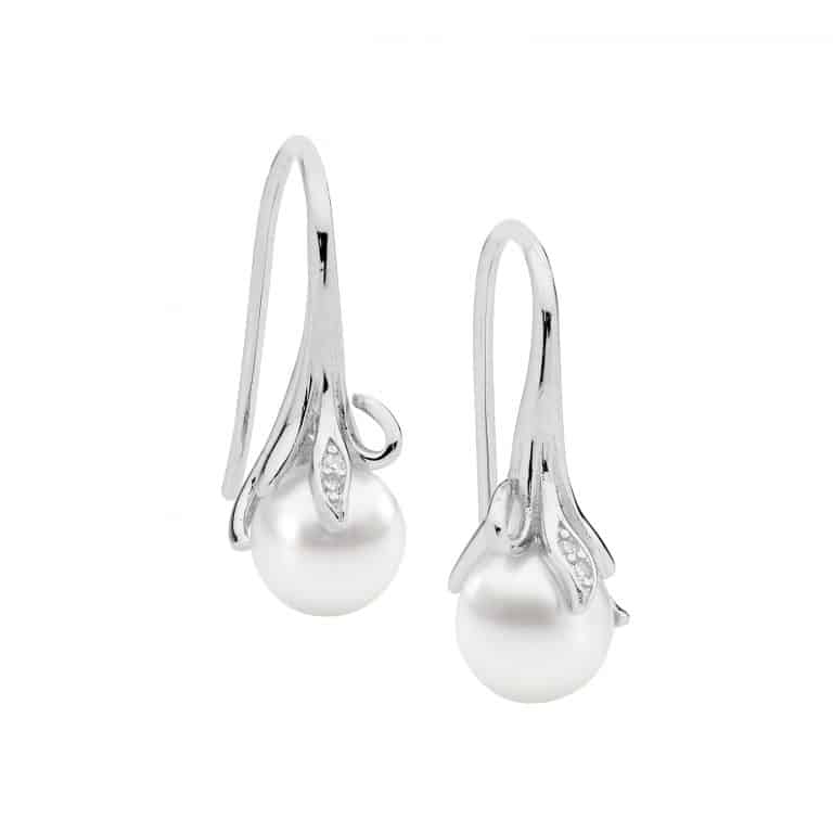 Fresh Water Pearl Sterling Silver Drop Earrings