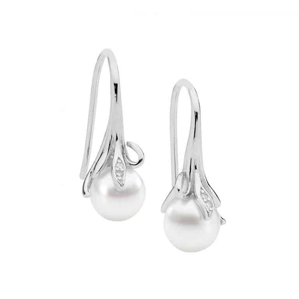 Fresh Water Pearl Sterling Silver Drop Earrings