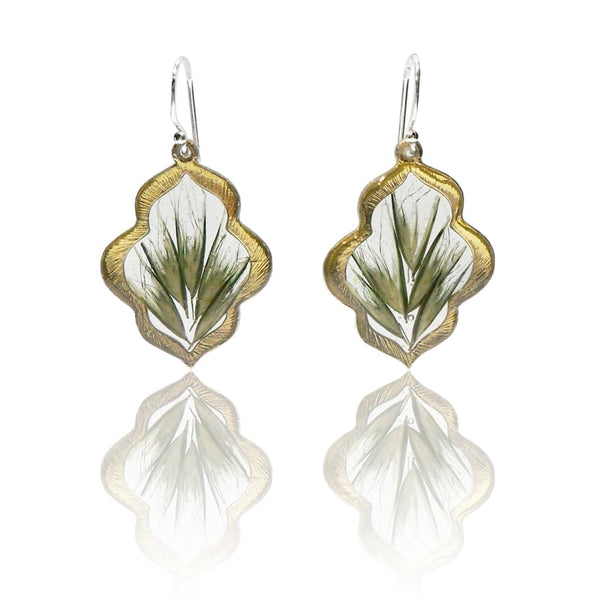 Faith Earrings with Bottle Brush Native Grass