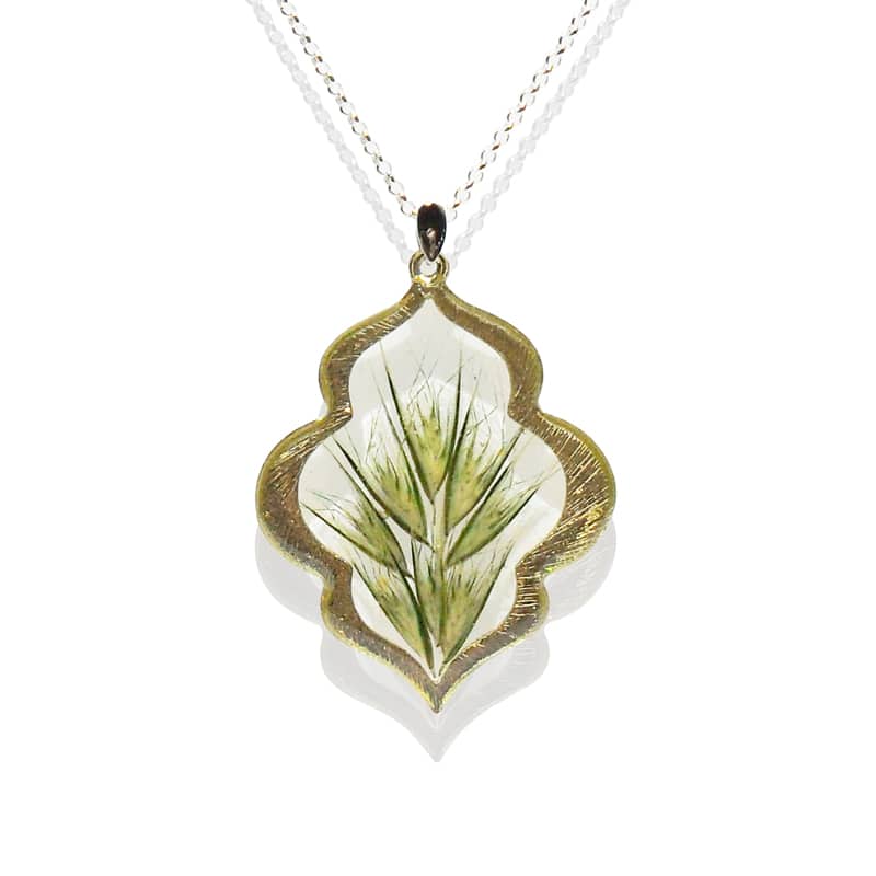 Faith Necklace with Bottle Brush Native Grass