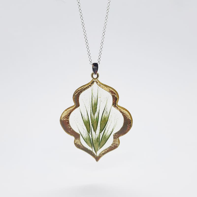 Faith Necklace with Bottle Brush Native Grass