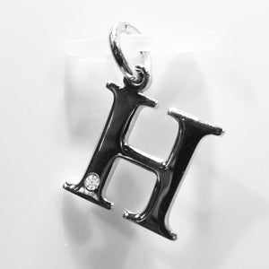 A to Z Initial Silver Pendant with Diamond