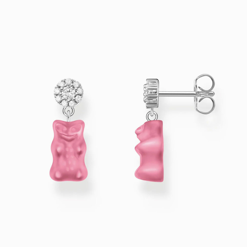 Ear Studs with Pink Goldbears