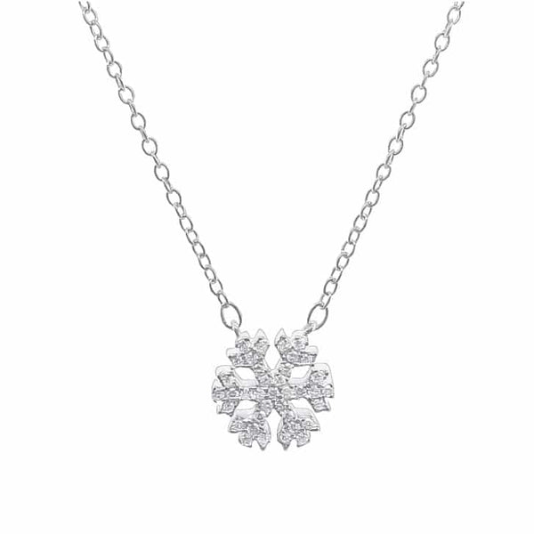 Snow Flake Silver Necklace