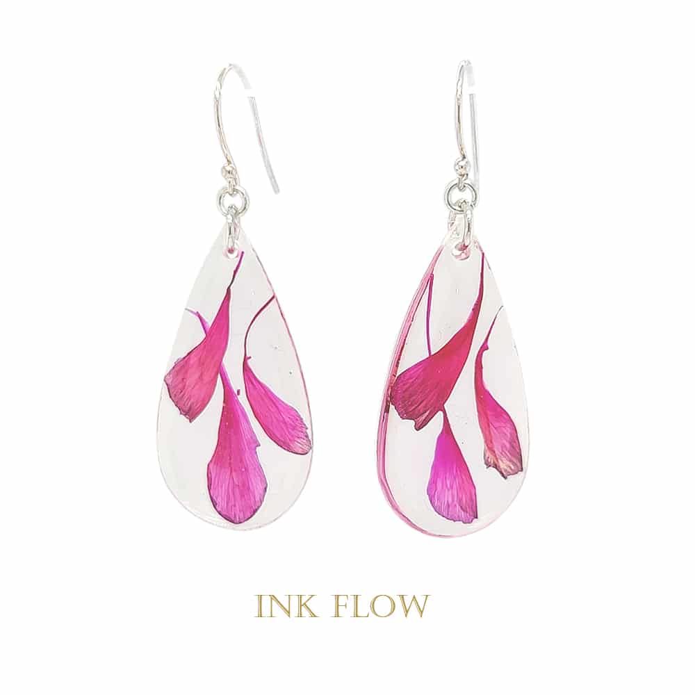 BOTANIGEM Inkflow Carnation Earrings