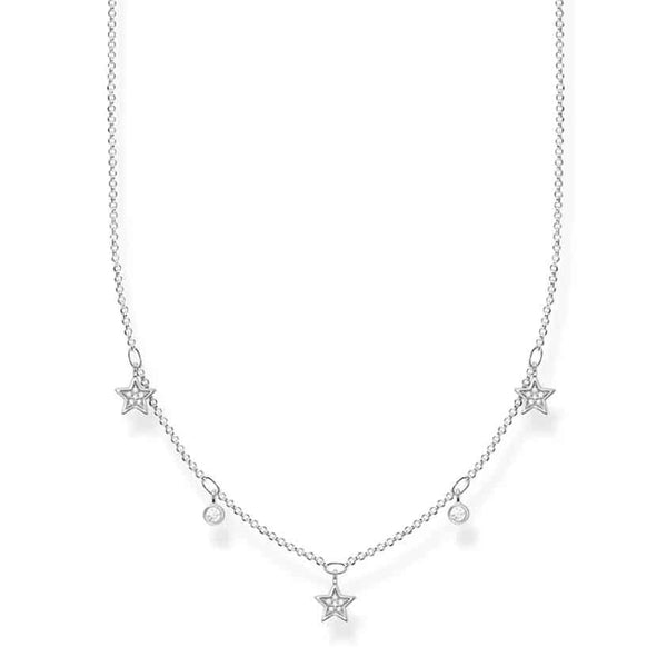 Charm Club Star Moon Cubic Zirconia Necklace