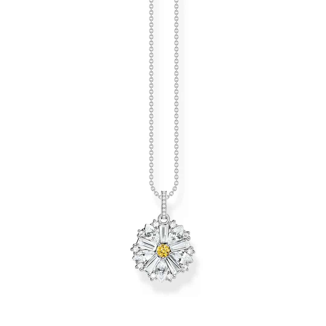 Lovely Daisy Pendant Chain in Silver