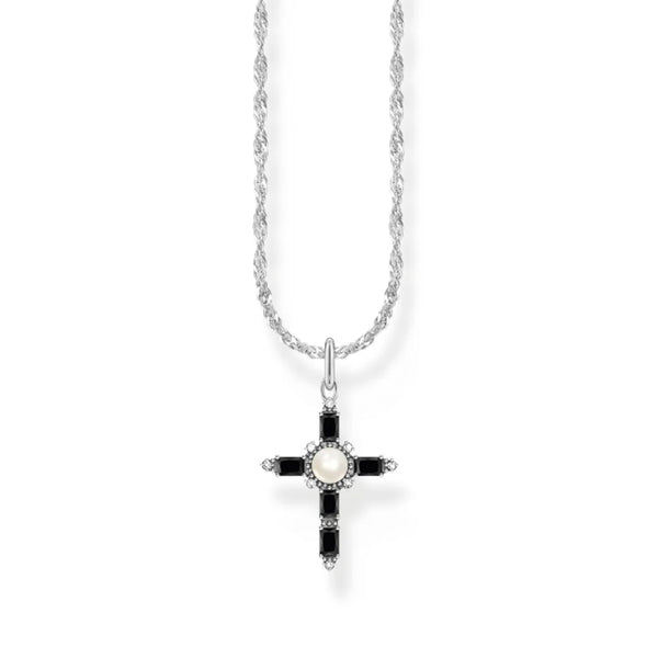 Romance Necklace with black cross pendant