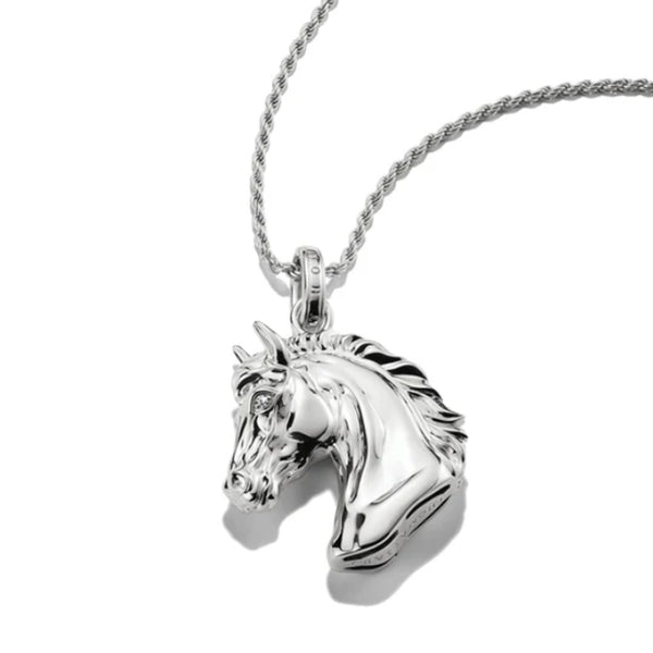 Horse Head Necklace with Zirconia