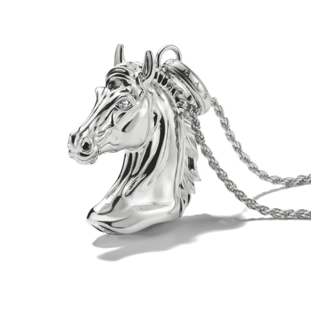 Horse Head Necklace with Zirconia