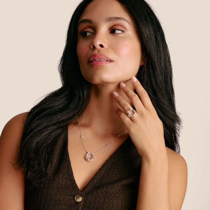 Horseshoe Necklace with Zirconia