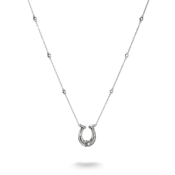 Horseshoe Necklace with Zirconia