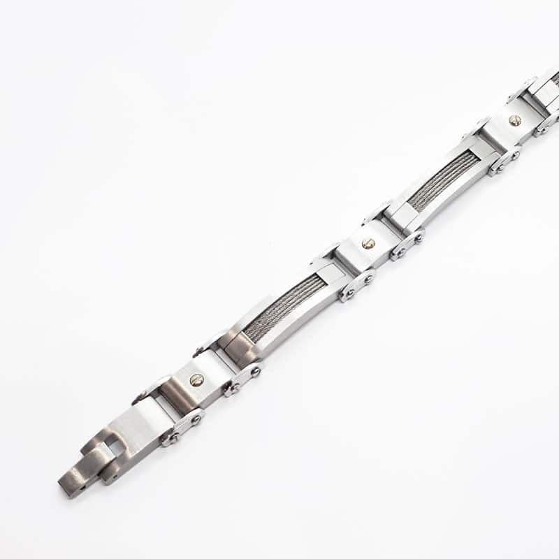Stainless Steel Coil Detailed Chain Bracelet