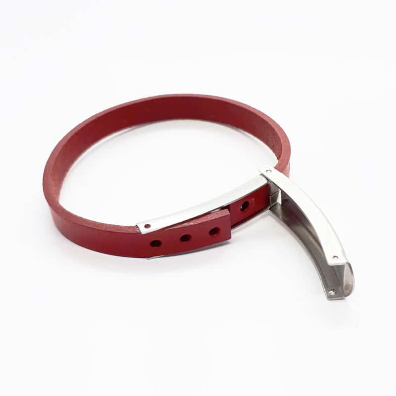 Leather Bracelet Red